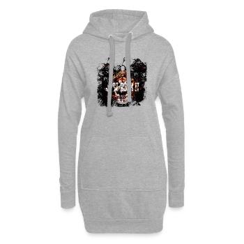 Just Rock It Dark - Hoodie-Kleid - Grau meliert - Vorne
