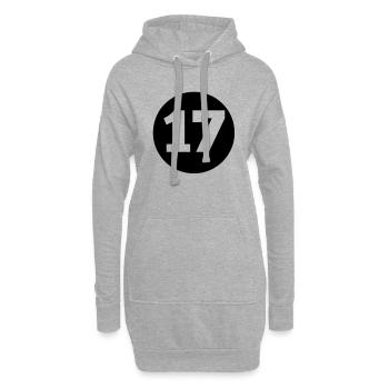 17c - Hoodie-Kleid - Grau meliert - Vorne
