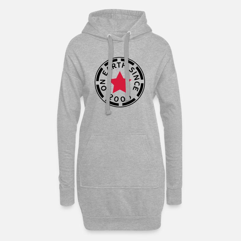 on earth since 2006 (de) - Hoodie-Kleid - Grau meliert