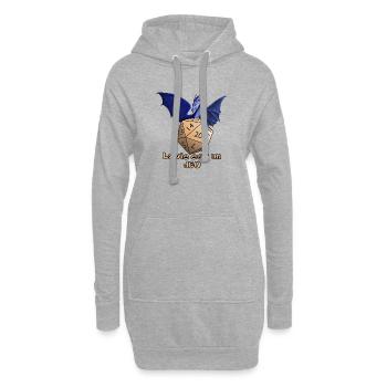 La vie est un jeu - Sweat-shirt à capuche long Femme - gris chiné - Devant