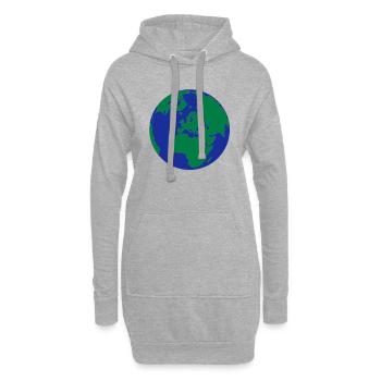 Erde - Hoodie-Kleid - Grau meliert - Vorne