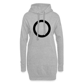 Ring Kreis Style Hipster Symbol Mathematik - Hoodie-Kleid - Grau meliert - Vorne
