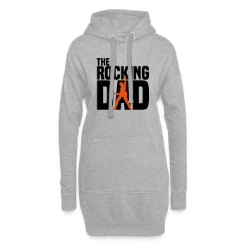 The rocking Dad - Der rockende Vater Rock Metal - Sweat-shirt à capuche long Femme - gris chiné - Devant