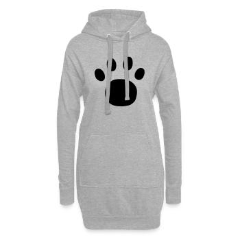 Paw Print - Hoodie Dress - heather grey - Front