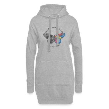 butterfly effect - Hoodie-Kleid - Grau meliert - Vorne