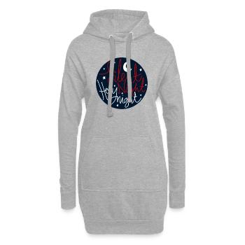 Nuit silencieuse Nuit sainte - Sweat-shirt à capuche long Femme - gris chiné - Devant