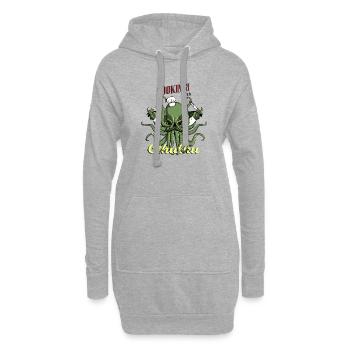 Cuisiner avec Cthulhu! - Sweat-shirt à capuche long Femme - gris chiné - Devant