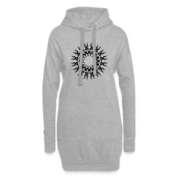 psycosun201210 - Sweat-shirt à capuche long Femme - gris chiné - Devant