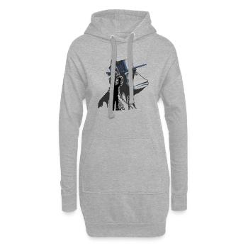 Graffiti ist Kunst von dk - Hoodie-Kleid - Grau meliert - Vorne