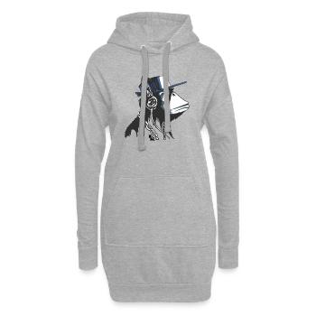 Graffiti ist Kunst von dk - Hoodie-Kleid - Grau meliert - Vorne