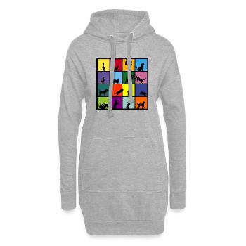 Specialcube Pixel - Hoodie-Kleid - Grau meliert - Vorne