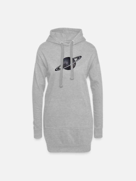 Saturn - Hoodie-Kleid - Grau meliert