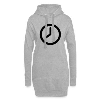 Uhr - Hoodie-Kleid - Grau meliert - Vorne