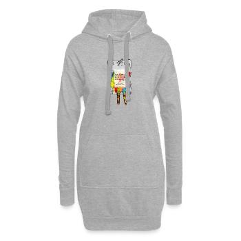colorful life infusion - Hoodie-Kleid - Grau meliert - Vorne