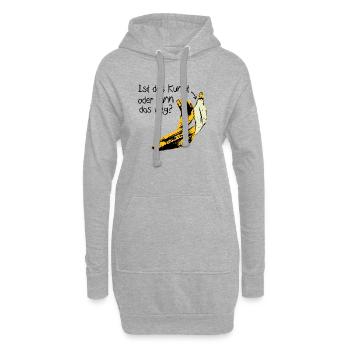 Est-ce de l'art ou est-il allé? - Sweat-shirt à capuche long Femme - gris chiné - Devant