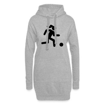 frauenfussball - Hoodie-Kleid - Grau meliert - Vorne
