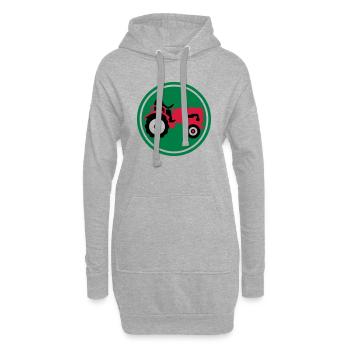 bauer_mit_traktor_032013_a_3c - Hoodie-Kleid - Grau meliert - Vorne