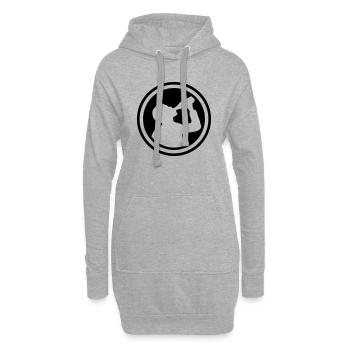 Alkohol saufen - Hoodie-Kleid - Grau meliert - Vorne