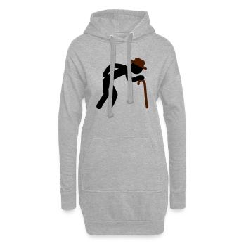 Old Man - Hoodie-Kleid - Grau meliert - Vorne
