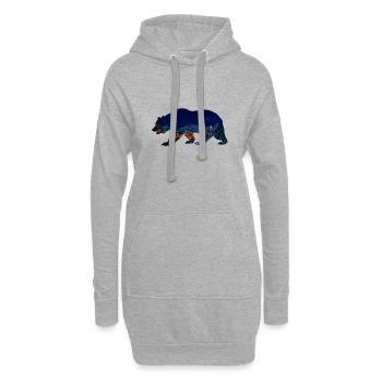 porter - Sweat-shirt à capuche long Femme - gris chiné - Devant