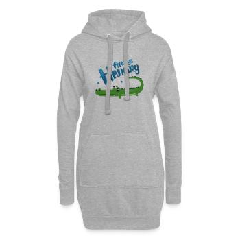 Always Hangry - Hoodie-Kleid - Grau meliert - Vorne