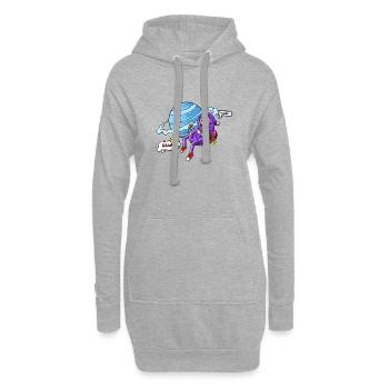 Prepare Uranus - Hoodie-Kleid - Grau meliert - Vorne