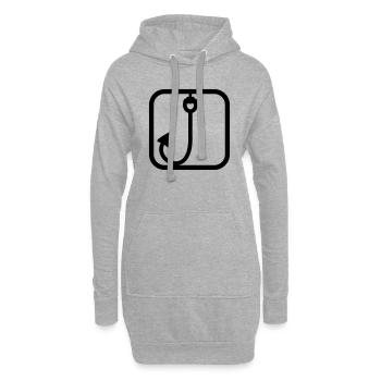 Fishing Sport - Sweat-shirt à capuche long Femme - gris chiné - Devant