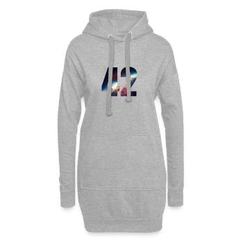 the Answer 42 - Sweat-shirt à capuche long Femme - gris chiné - Devant