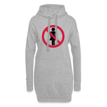 No Woman - Hoodie-Kleid - Grau meliert - Vorne