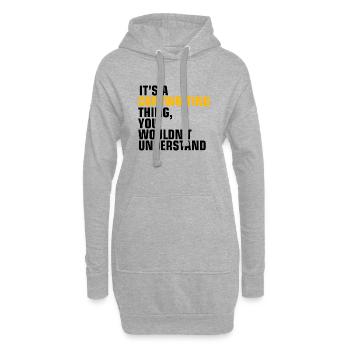 Copywriting thing - Hoodie-Kleid - Grau meliert - Vorne
