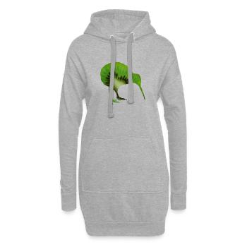 Fruits kiwi oiseau autruche Schnepf - Sweat-shirt à capuche long Femme - gris chiné - Devant