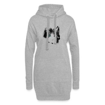 Cat eyes - Hoodie-Kleid - Grau meliert - Vorne