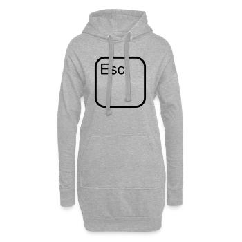 Hemd 'Esc' - Hoodie-Kleid - Grau meliert - Vorne