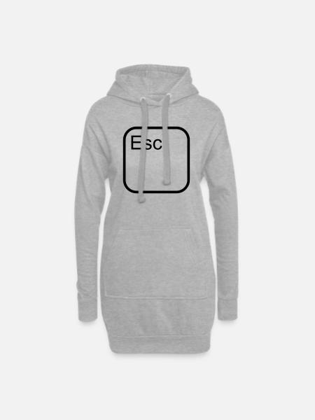Hemd 'Esc' - Hoodie-Kleid - Grau meliert