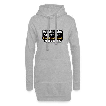 Énonciation drôle - Sweat-shirt à capuche long Femme - gris chiné - Devant