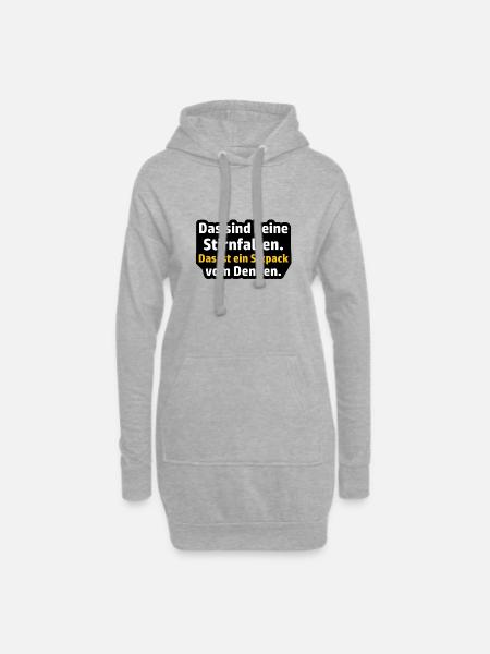 Lustiger Spruch - Hoodie-Kleid - Grau meliert