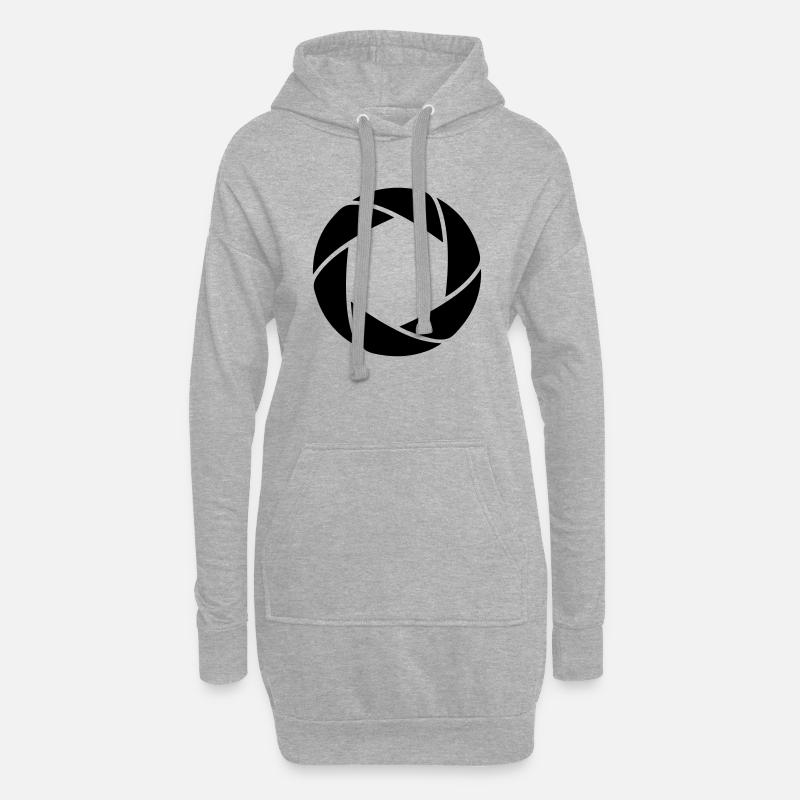 Iris - Fotoblende - Hoodie-Kleid - Grau meliert