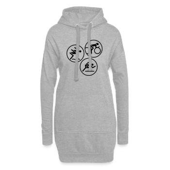 Triathlon Design NEW 1c - Hoodie-Kleid - Grau meliert - Vorne