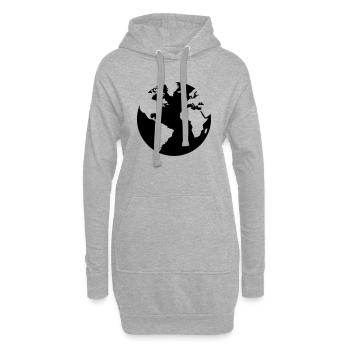 earth - Hoodie-Kleid - Grau meliert - Vorne