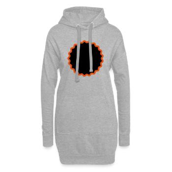 Flicken_21 - Hoodie-Kleid - Grau meliert - Vorne