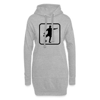 logo du comité de joueur de football de soccer / - Sweat-shirt à capuche long Femme - gris chiné - Devant
