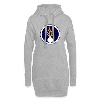 insigne gendarmerie - Sweat-shirt à capuche long Femme - gris chiné - Devant