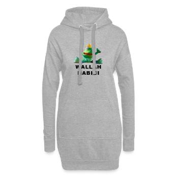 Habibi - Hoodie-Kleid - Grau meliert - Vorne