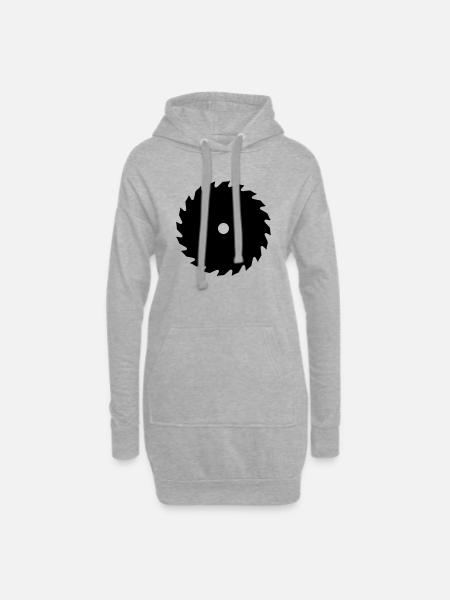 Säge - Hoodie-Kleid - Grau meliert