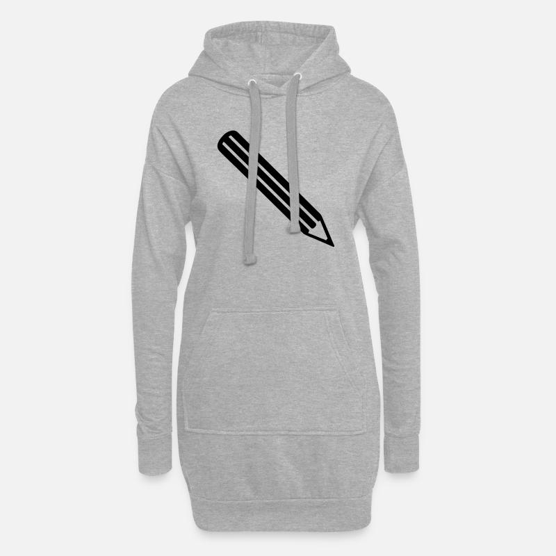 Stift - Hoodie-Kleid - Grau meliert