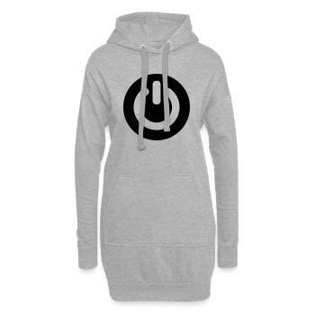 Power - Hoodie Dress - heather grey - Front
