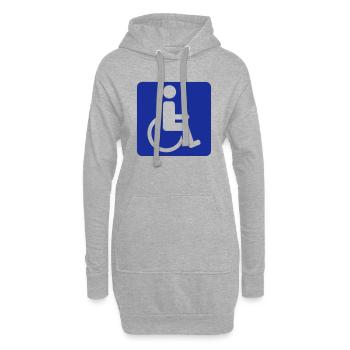 Chaise roulante - Sweat-shirt à capuche long Femme - gris chiné - Devant