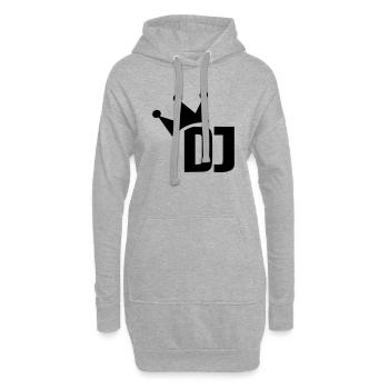 DJ - Sweat-shirt à capuche long Femme - gris chiné - Devant