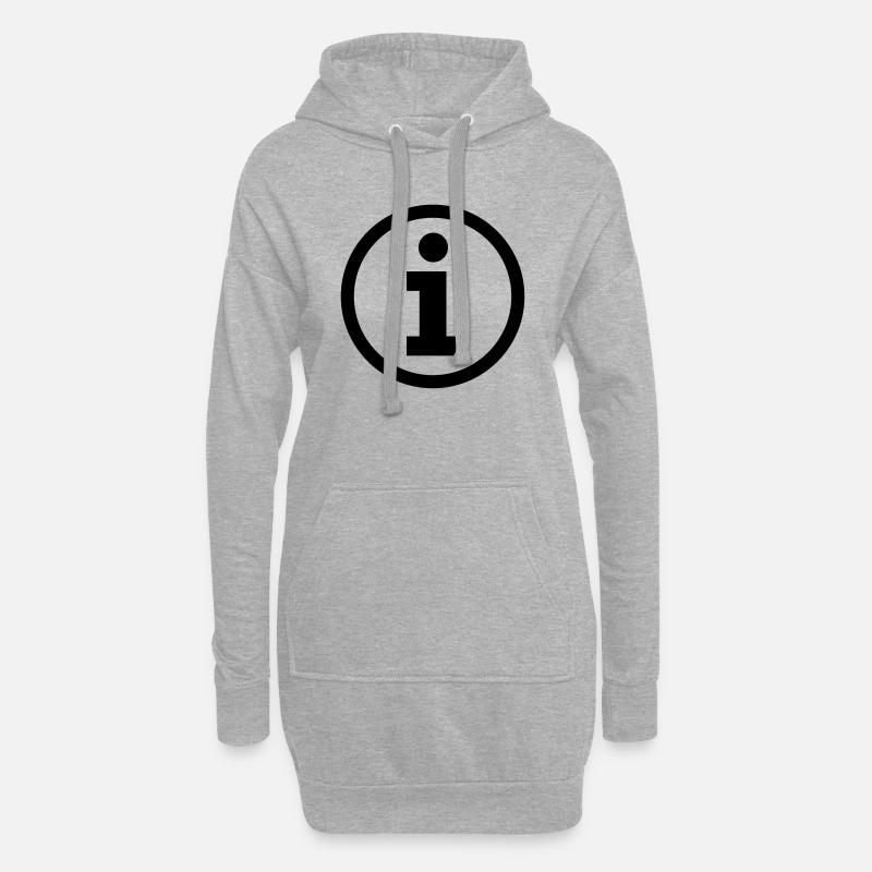 info - Hoodie-Kleid - Grau meliert