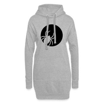 Araignée - Sweat-shirt à capuche long Femme - gris chiné - Devant